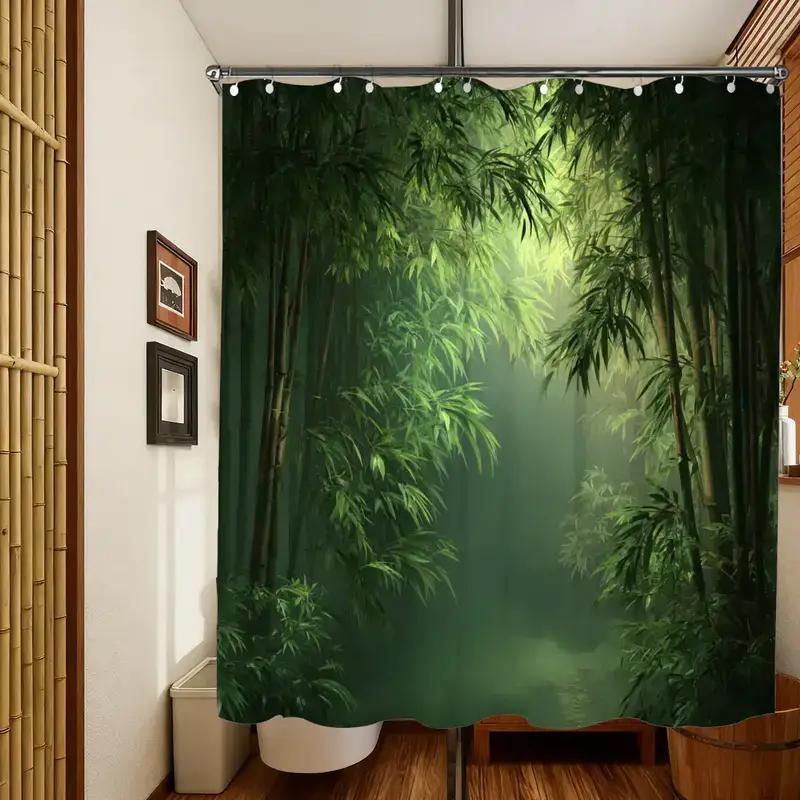 Bathroom Shower Curtain Bamboo - огляд і ціна Spa Wellness Nature