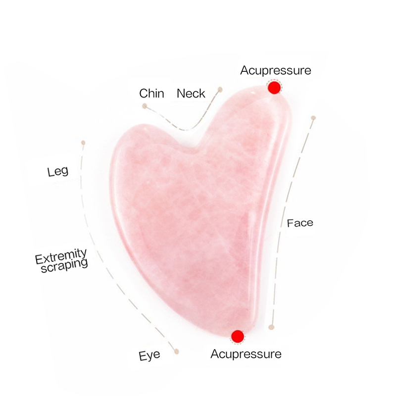Rose Quartz Gua Sha For Face M - огляд і ціна Gua Sha Tool Rose Quartz